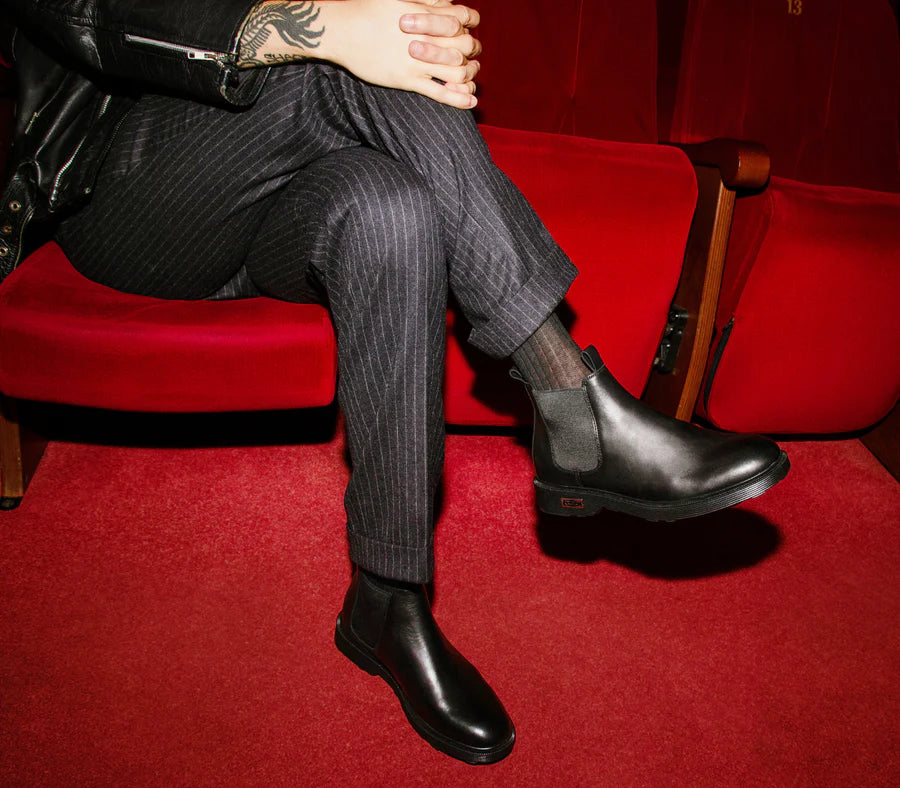 CULT BEATLE ANFIBI PELLE NERA DA UOMO