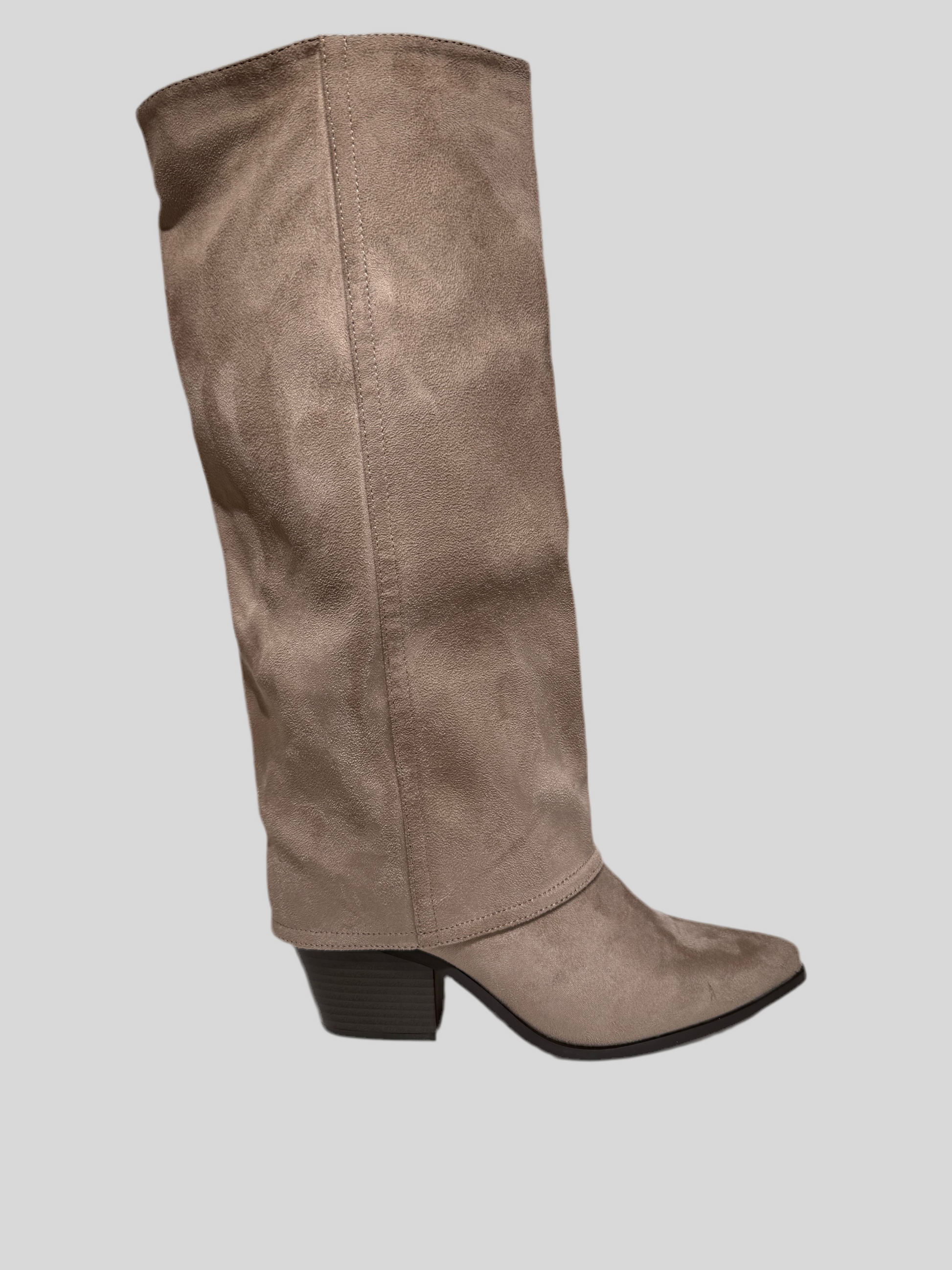 Texano risvolta 181-206 suede tortora Lineaelle