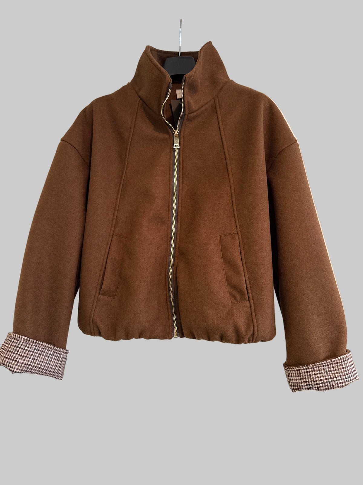 Giubbotto bomber panno marrone Lineaelle