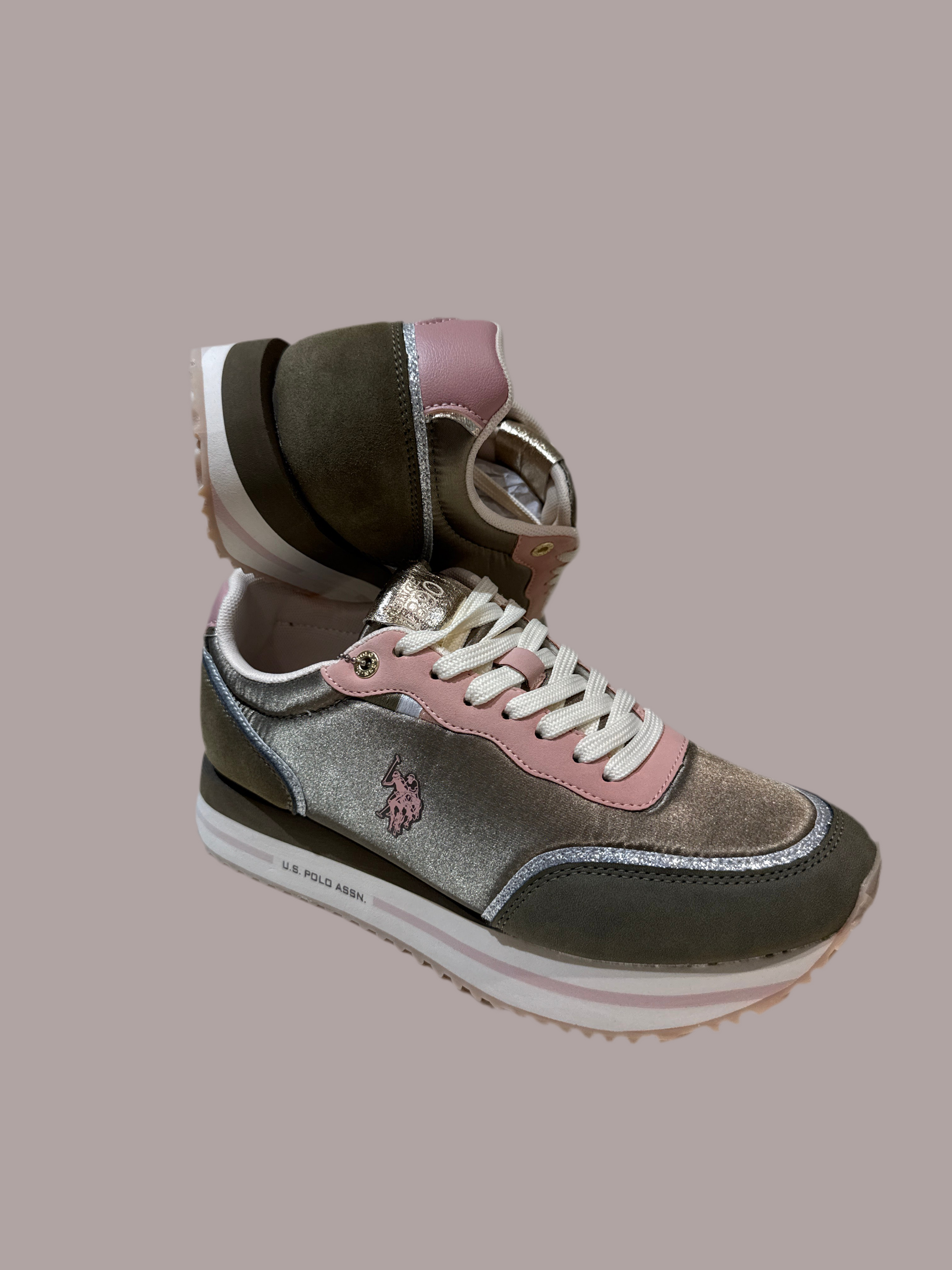 Sneaskers donna Us Polo Sacha009C-OLI-NUD01