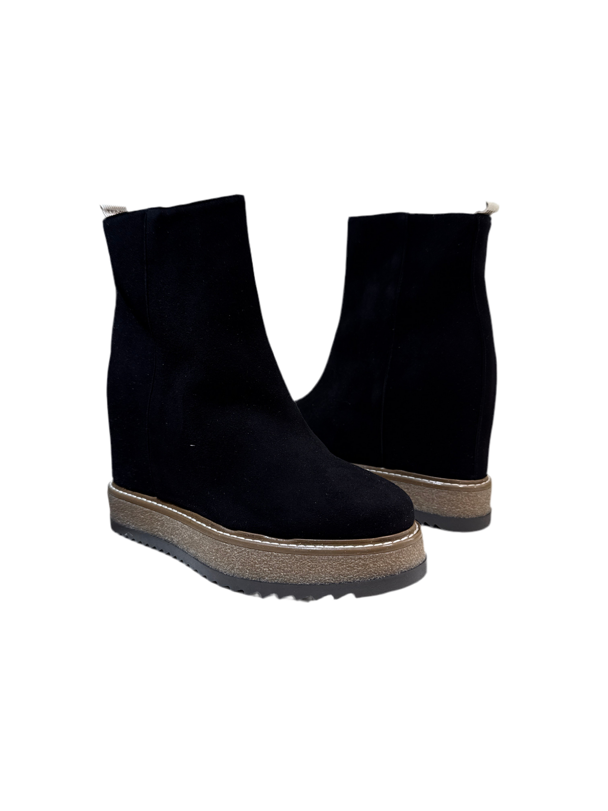Stivaletto zeppa donna Temy nero 181965