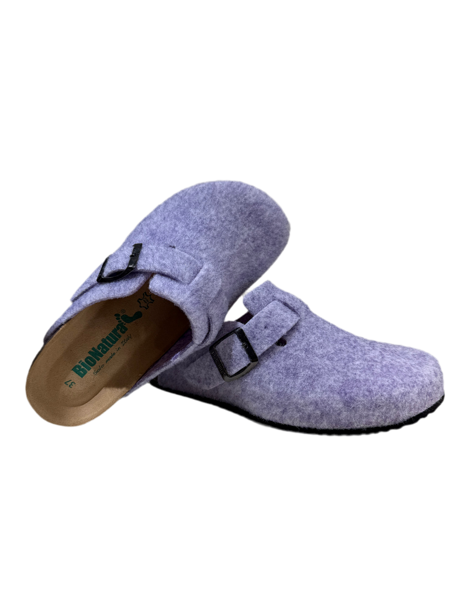 Bionatura sabot vegas zeppa feltro lavanda