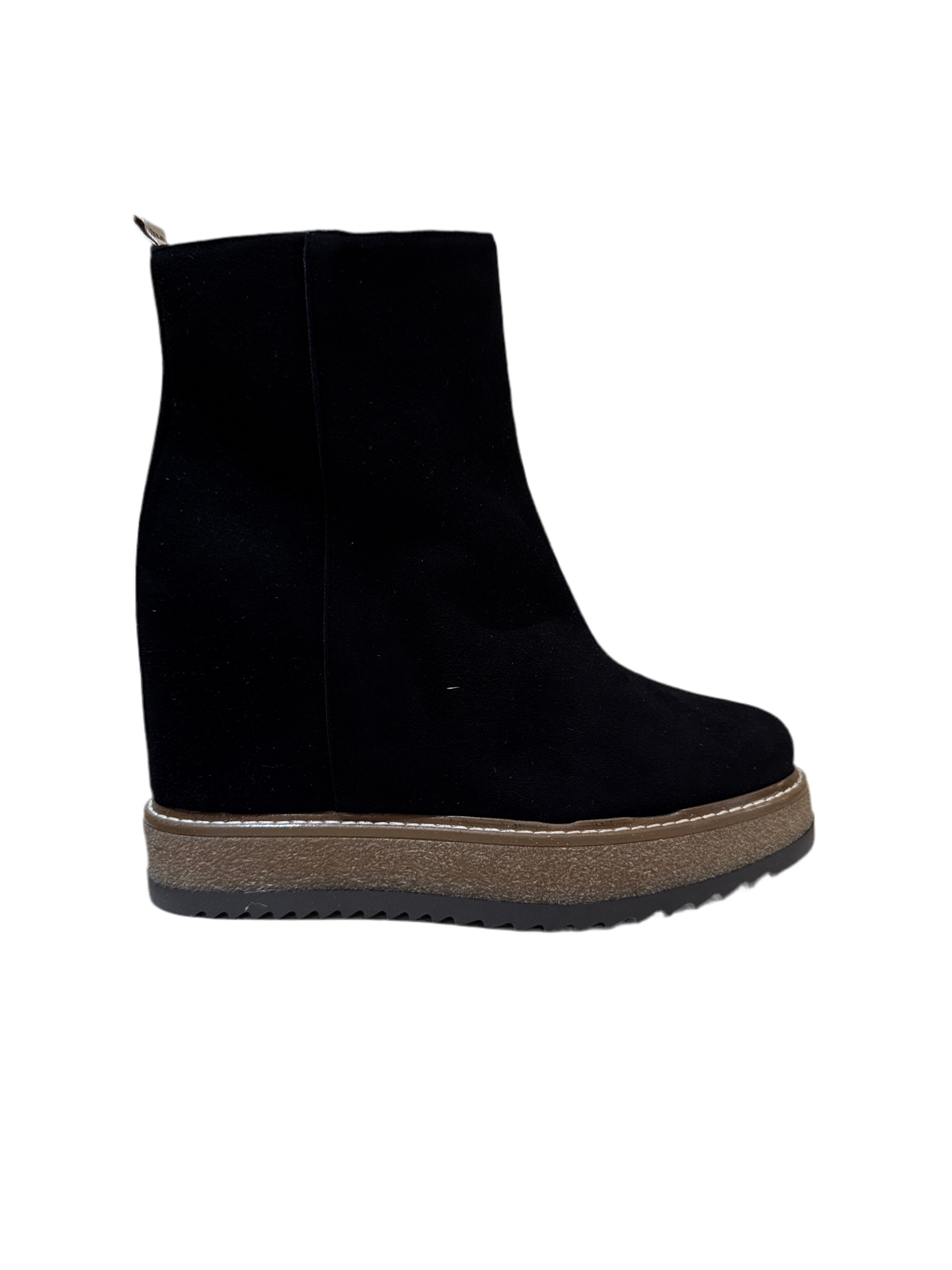 Stivaletto zeppa donna Temy nero 181965