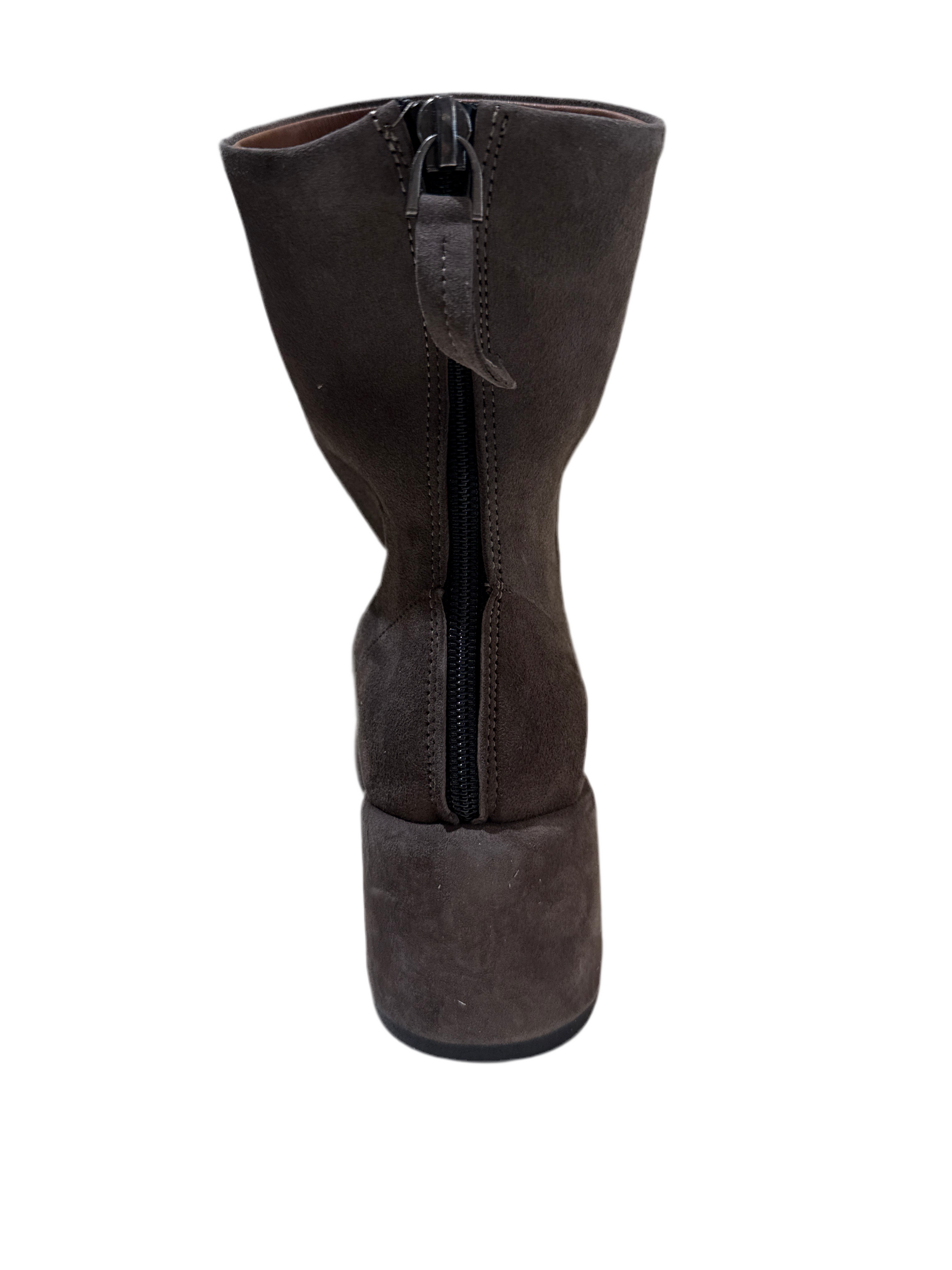 STIVALETTO ELENA Temy 2617/01 CAMOSCIO TAUPE TACCO 5CM LARGO