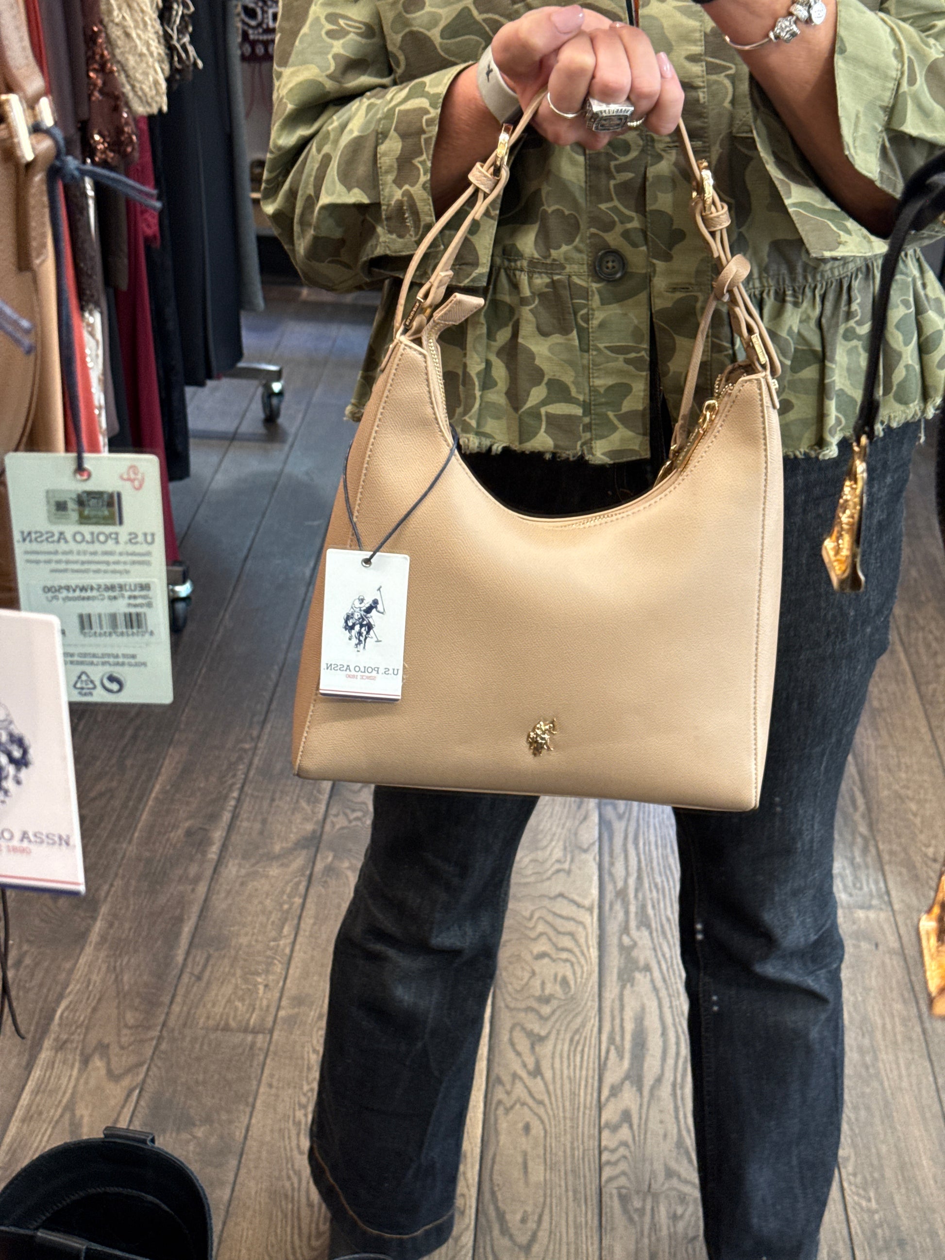 Borsa jones hobo us polo 8667wvp500 beige