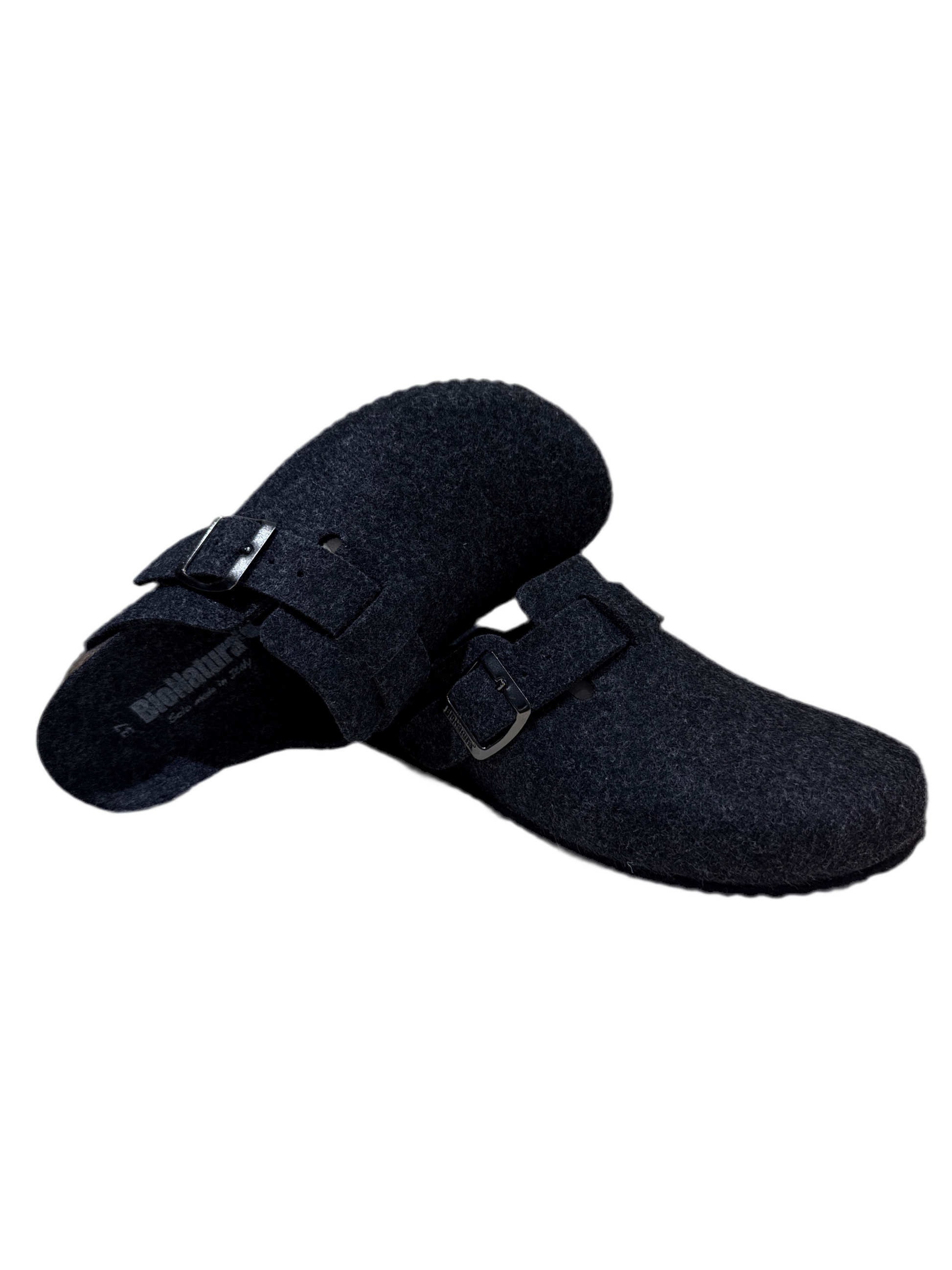 Bionatura sabot vegas zeppa feltro nero