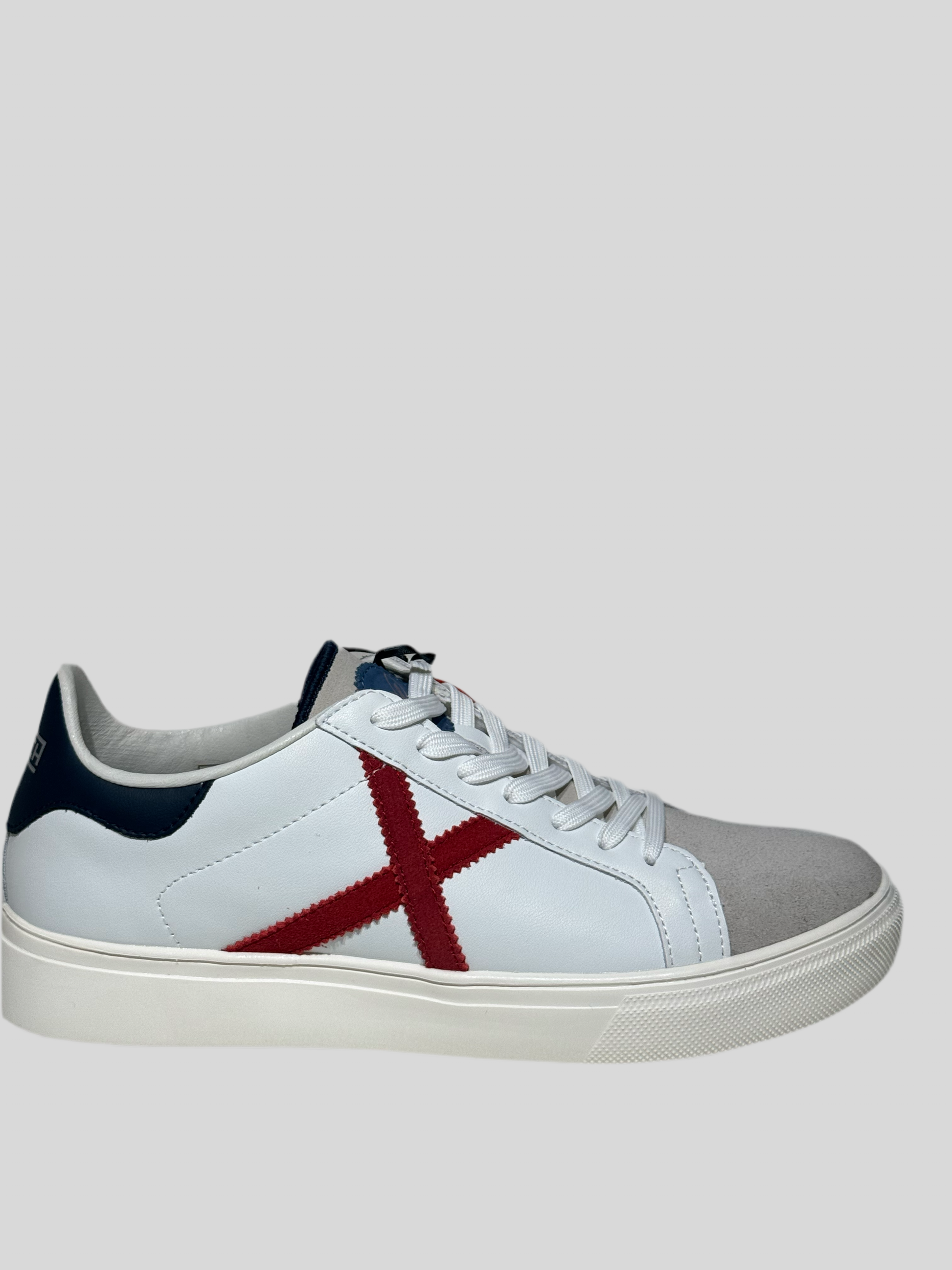 Sneakers Munich - RETE 104 - bianca e rossa
