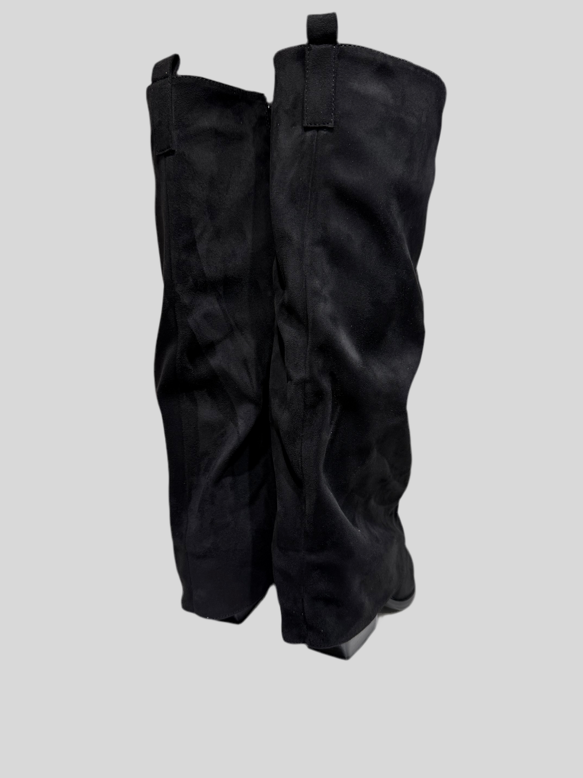Texano risvolta 181-206 suede nero Lineaelle