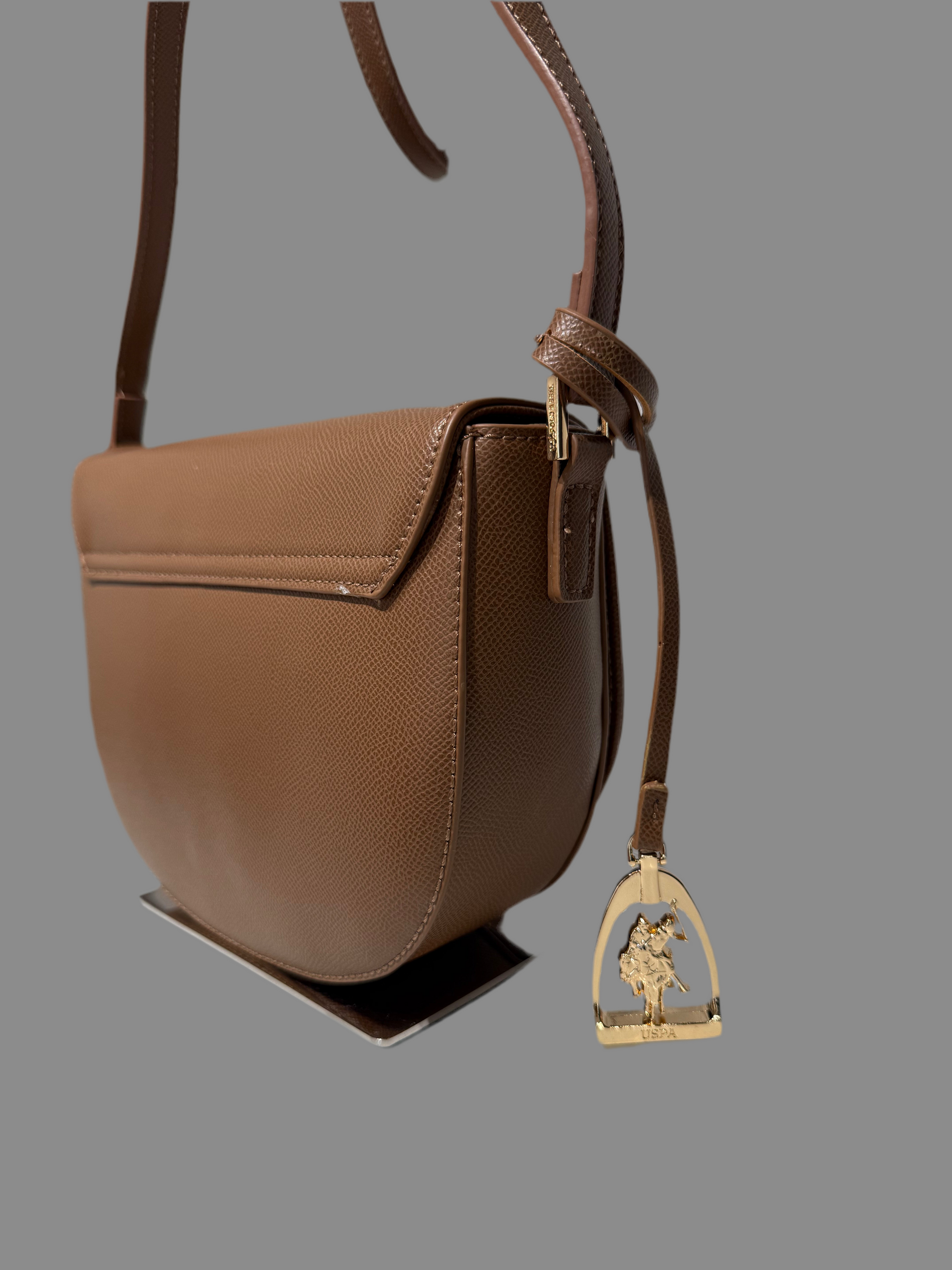 Borsa jones Flap Crossbody PU brown