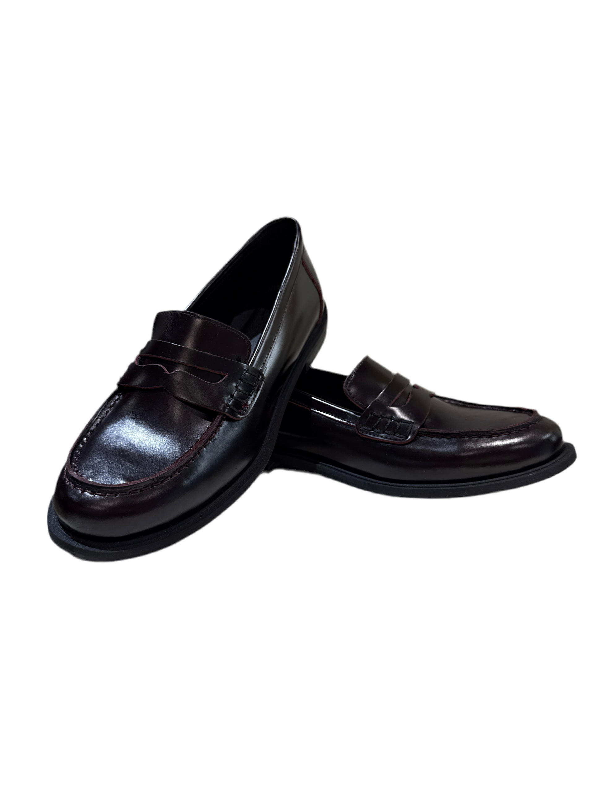 Mocassino donna Temy Sara abrasivato bordeaux