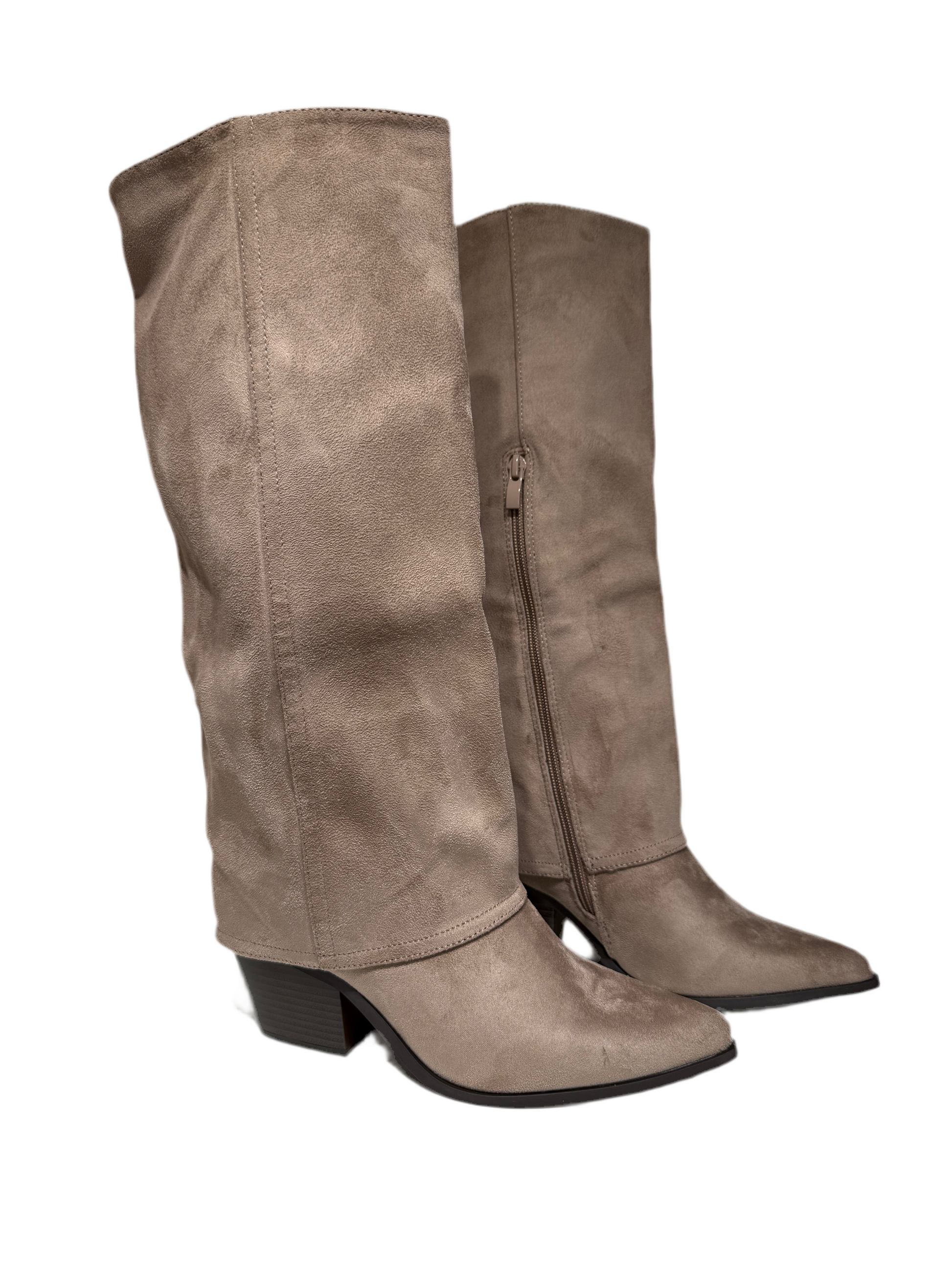 Texano risvolta 181-206 suede tortora Lineaelle