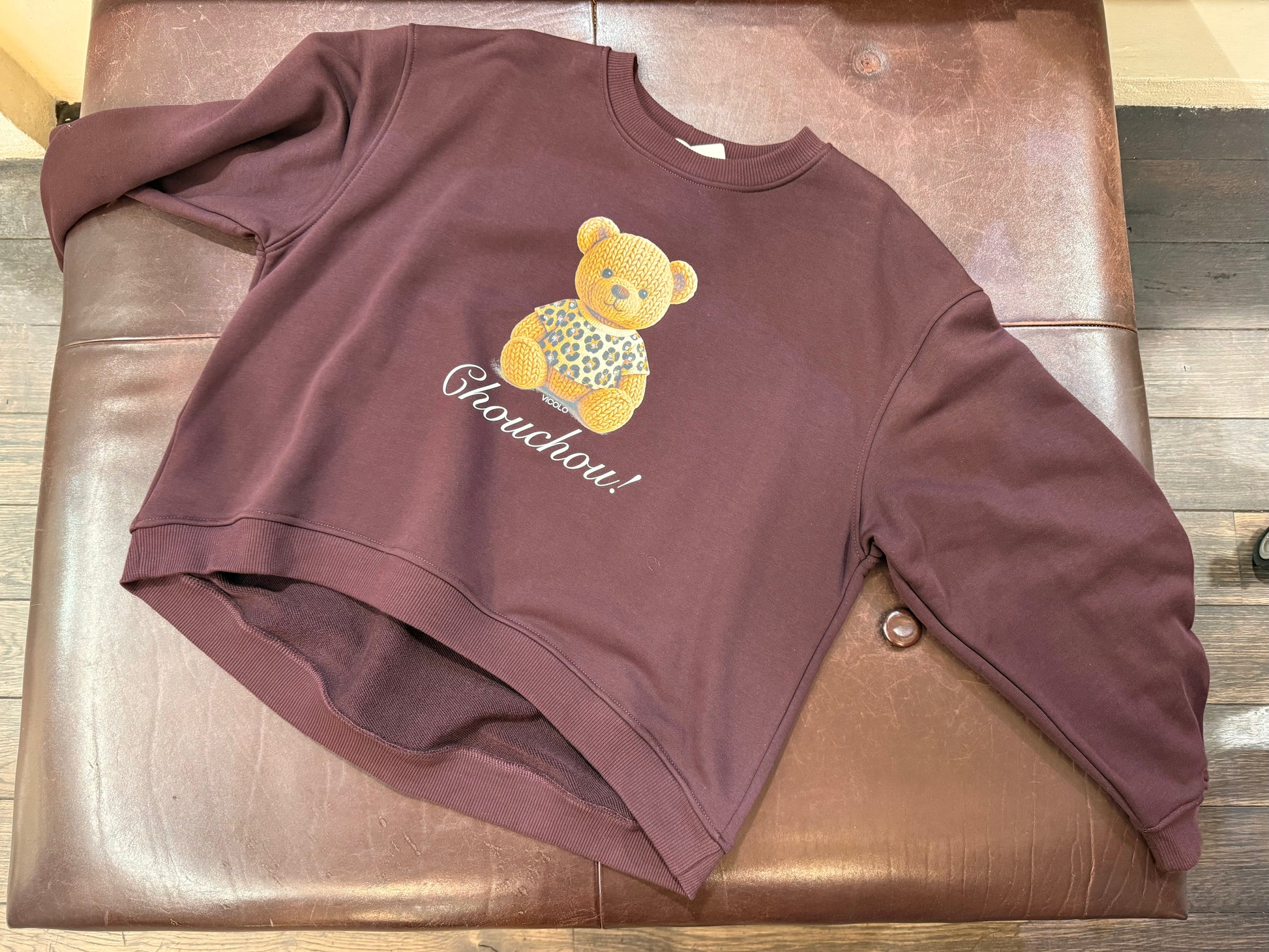 Felpa teddy bordeaux Vicolo