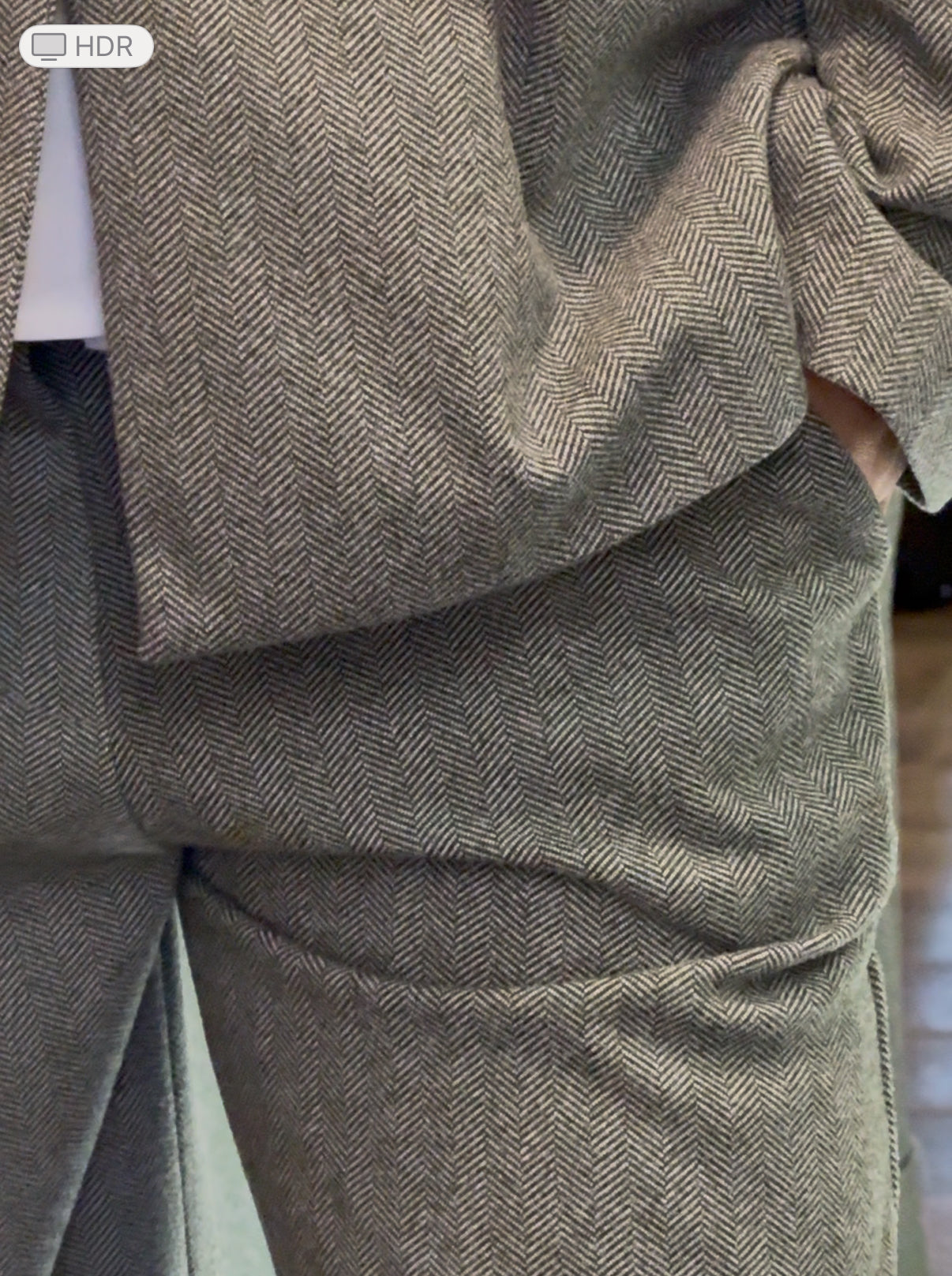 Completo spigato giacca piu pantalone grigio  Lineaelle