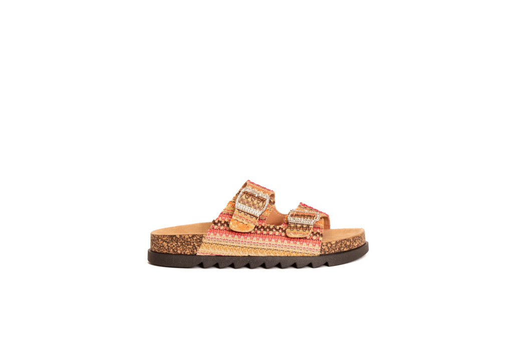 Ciabattina Gold & Gold arancio