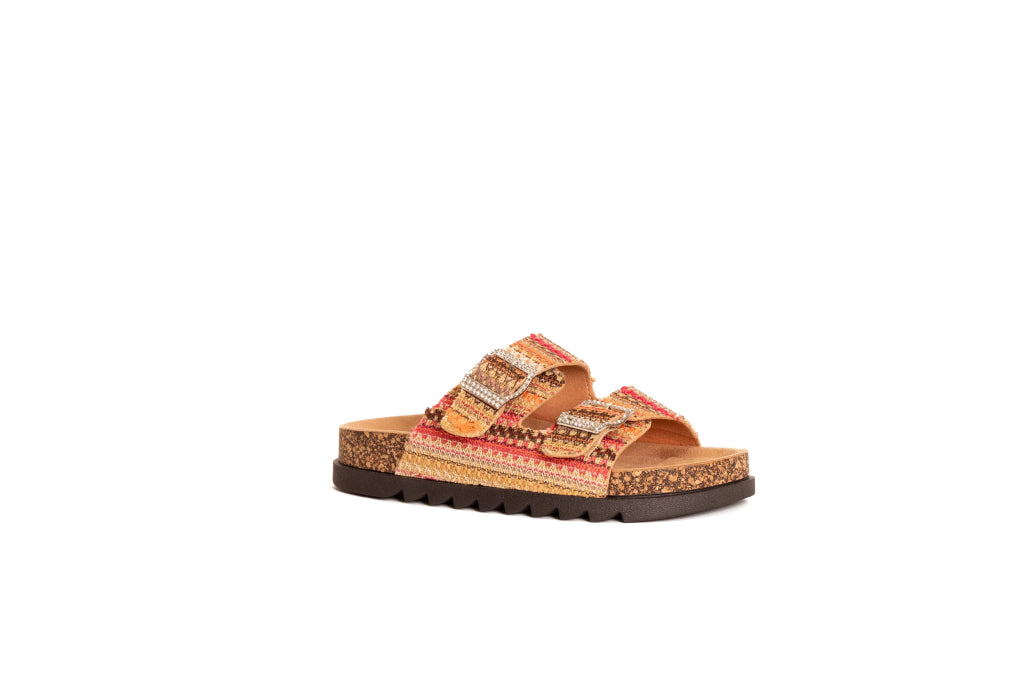 Ciabattina Gold & Gold arancio