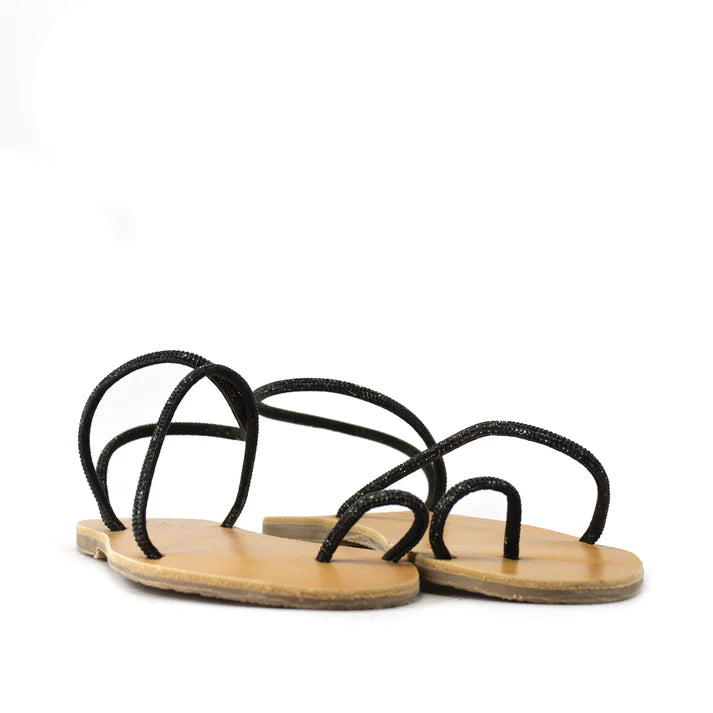 Sandalo strass NERO - Temy