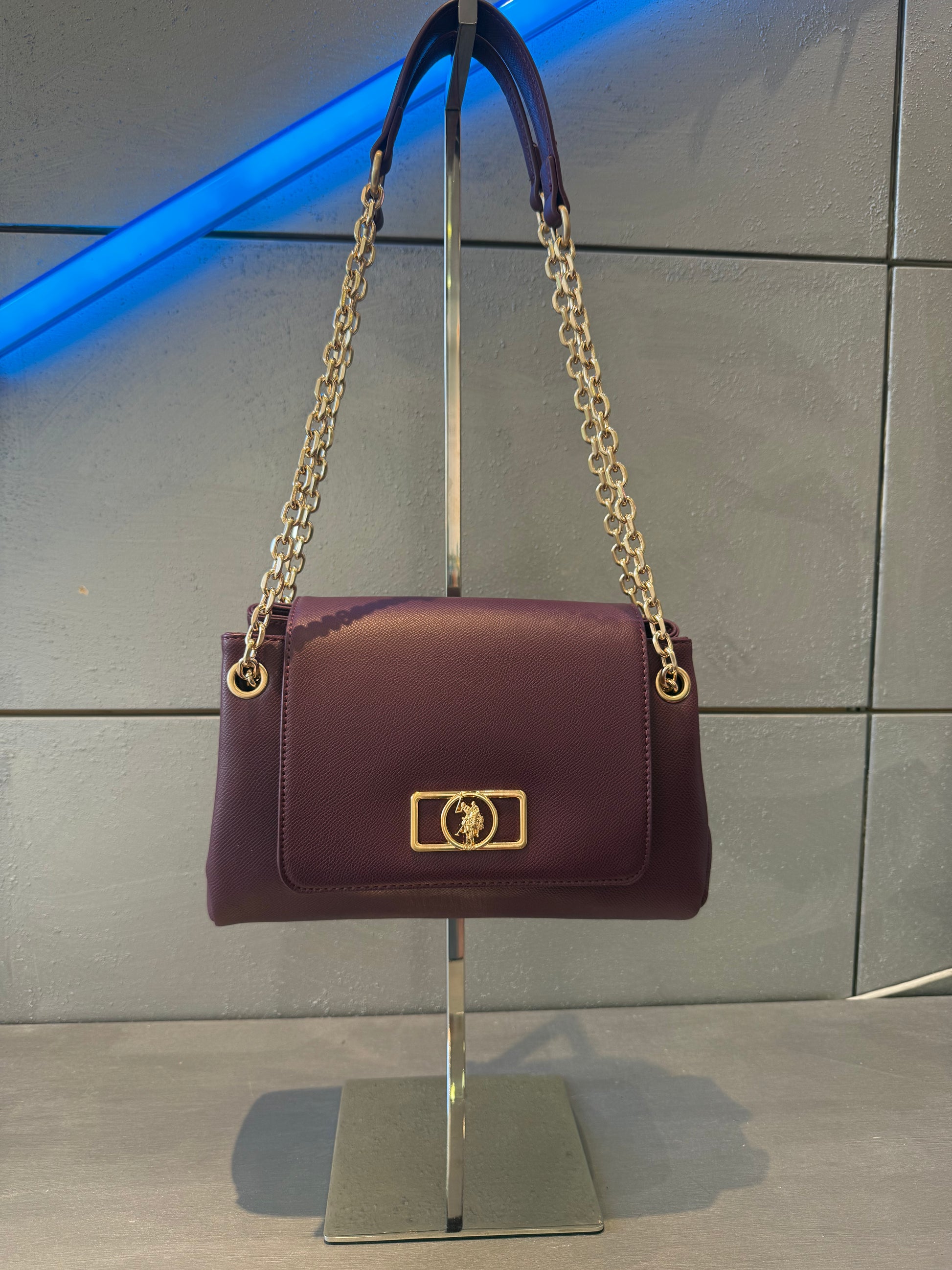 Borsa jones chic flop chain cro pu bordeaux us polo