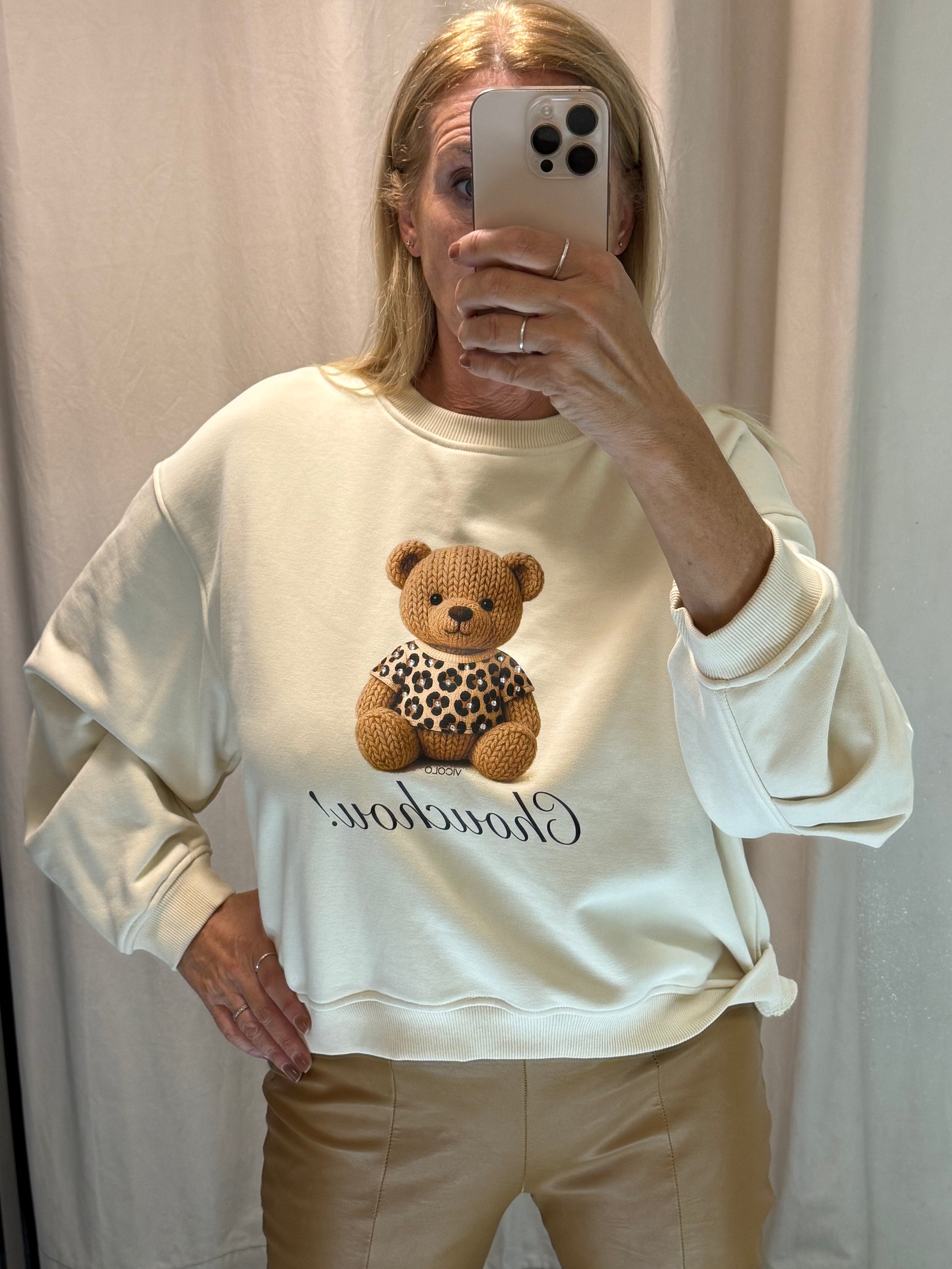 Felpa teddy panna Vicolo