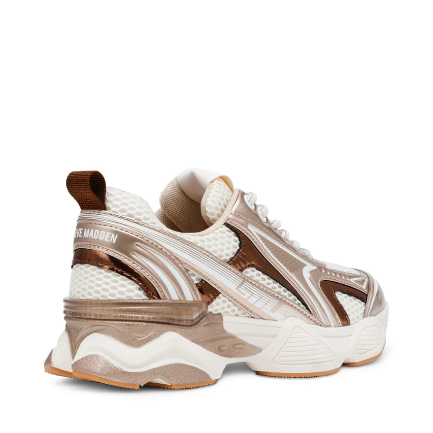 Sneakers donna Steve Madden argento/oro crema
