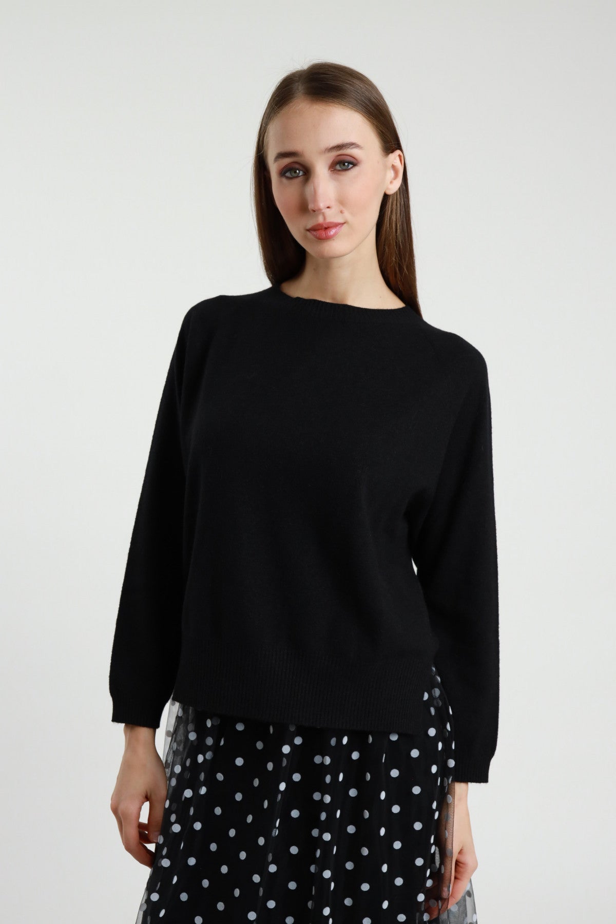 Maglia scollo a  barchetta 78299 Susymix nero