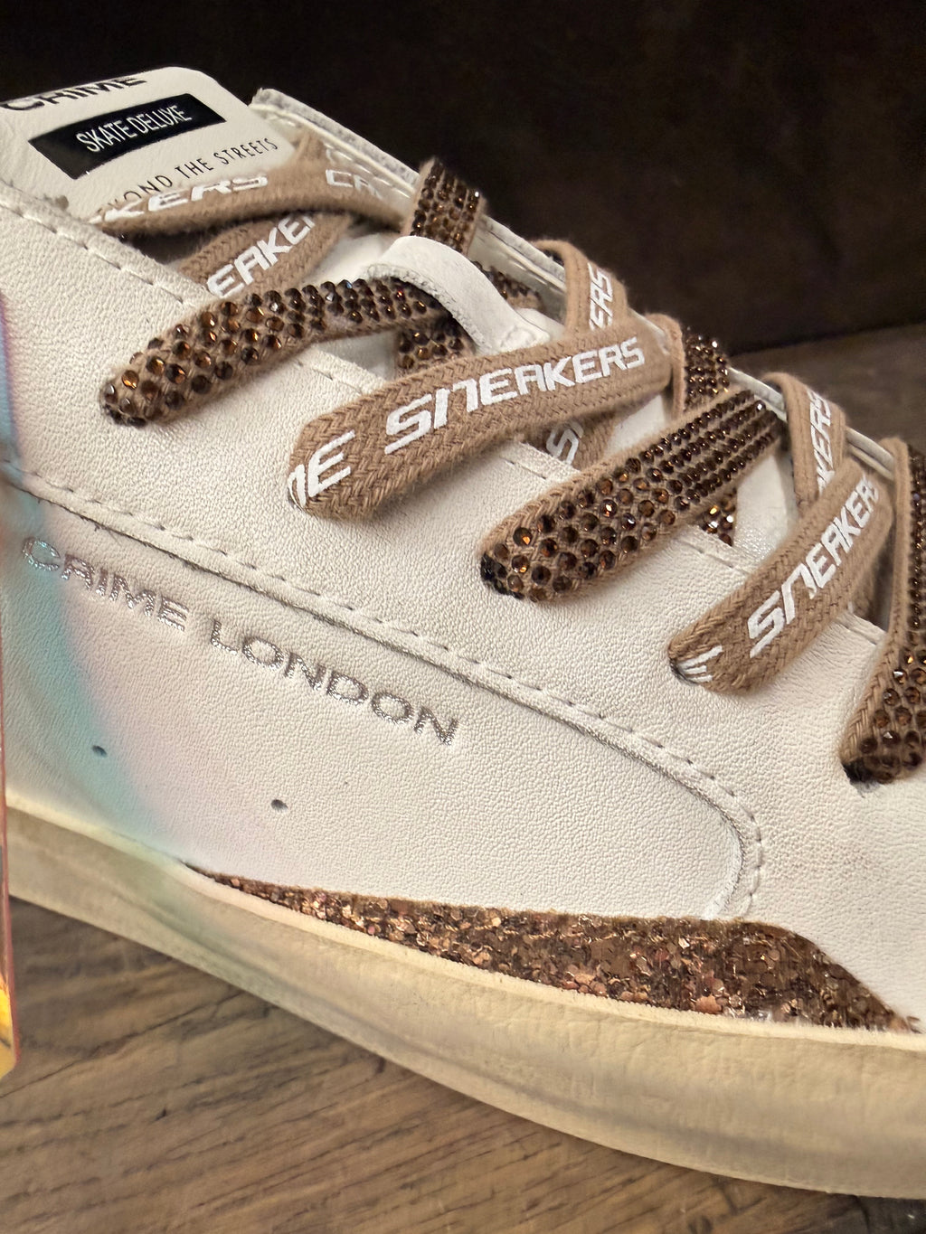 CRIME LONDON SK8  BIANCA TOP glitter bronzo DONNA