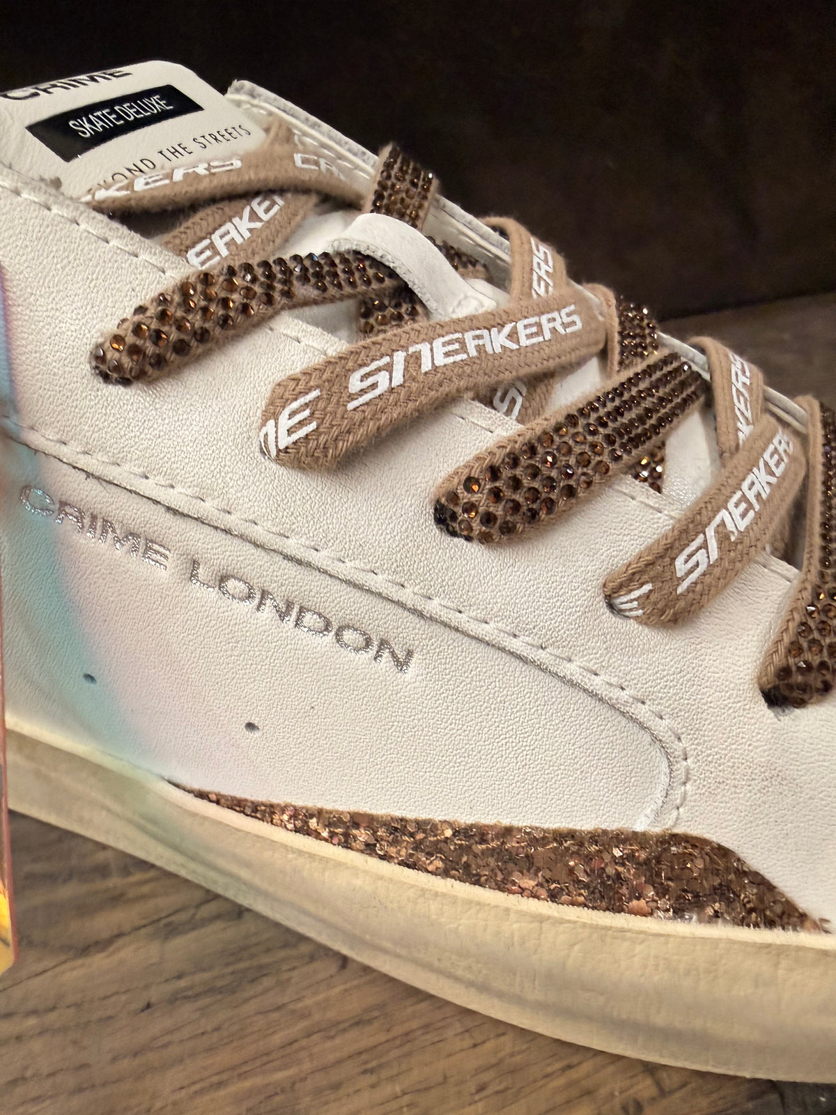 CRIME LONDON SK8  BIANCA TOP glitter bronzo DONNA