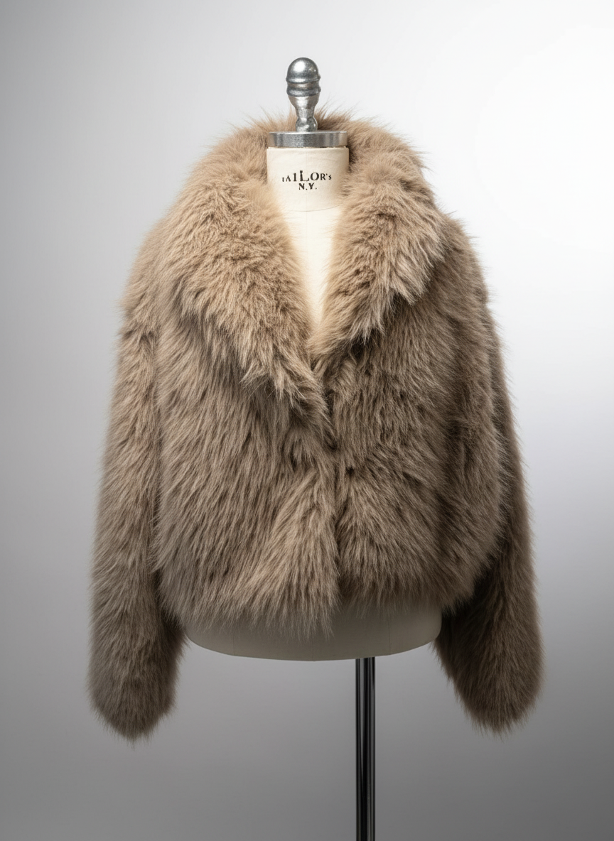 Pelliccia eco beige scuro Lineaelle