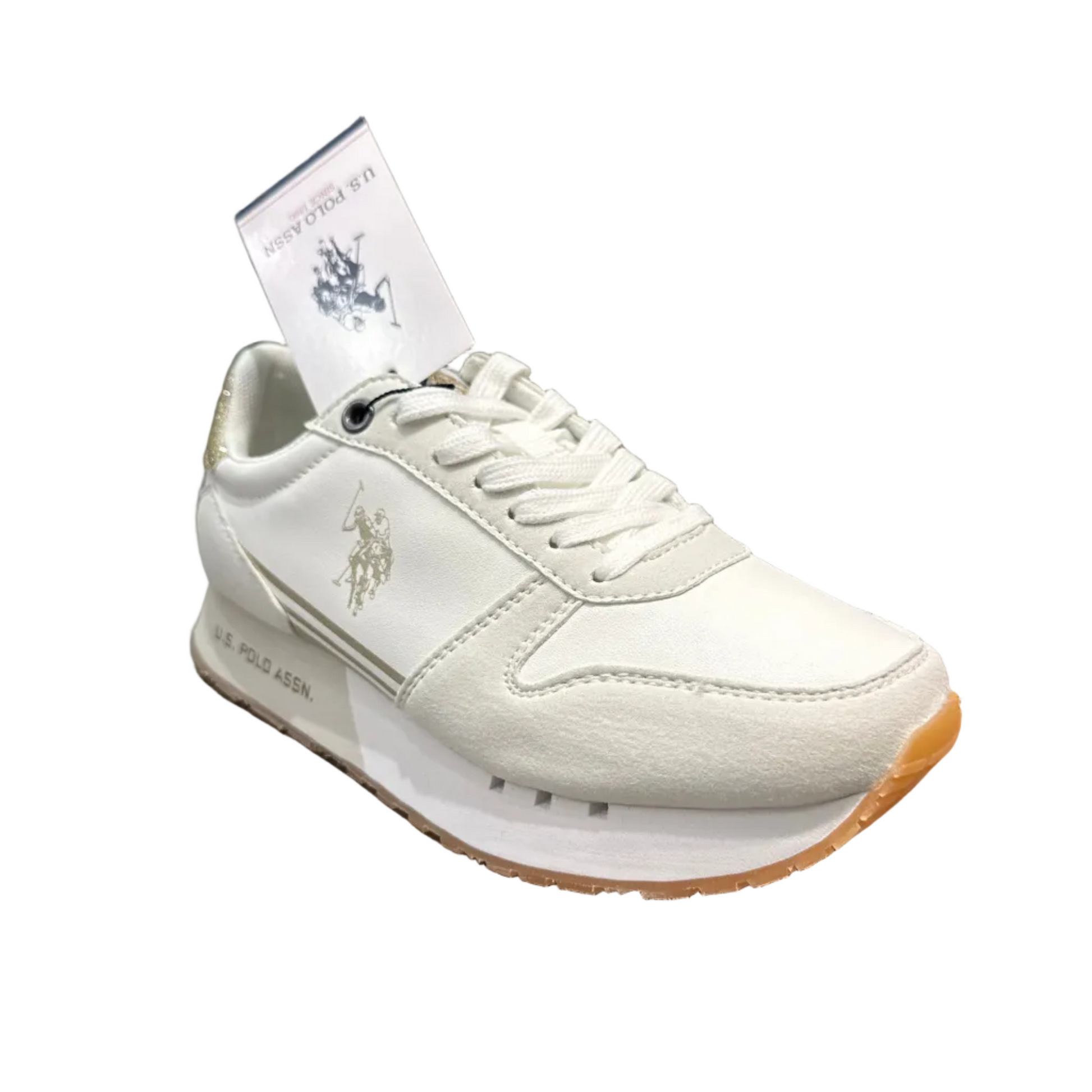 US POLO DENI WHITE-GOLD DONNA