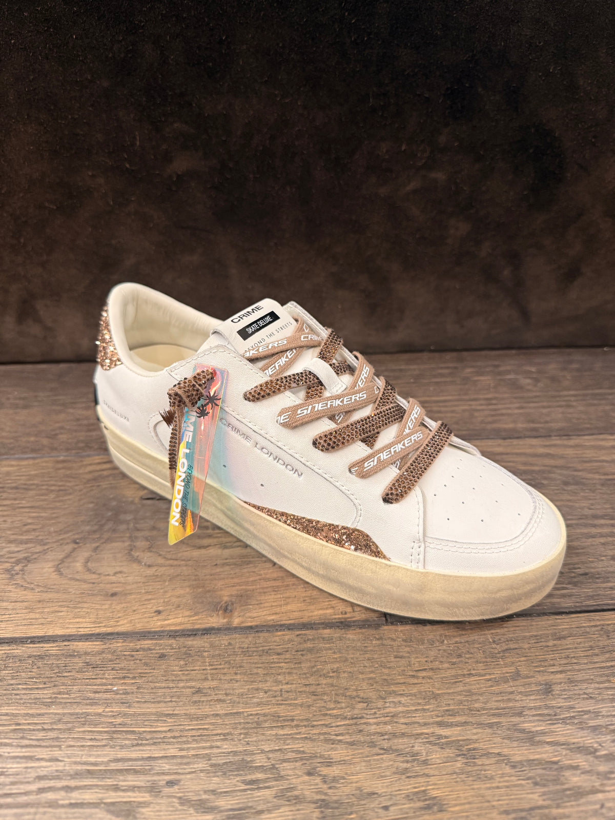 CRIME LONDON SK8  BIANCA TOP glitter bronzo DONNA