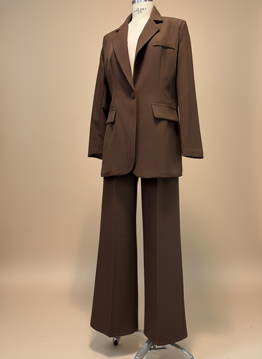 Completo marrone giacca piu pantalone  Lineaelle