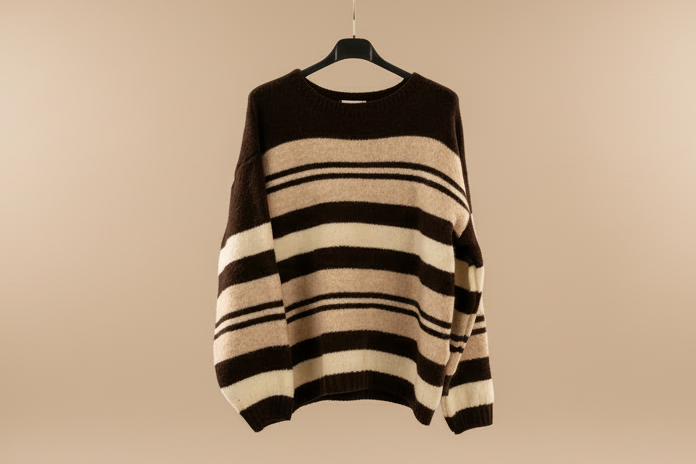 maglia righe beige-tdm  lineaelle