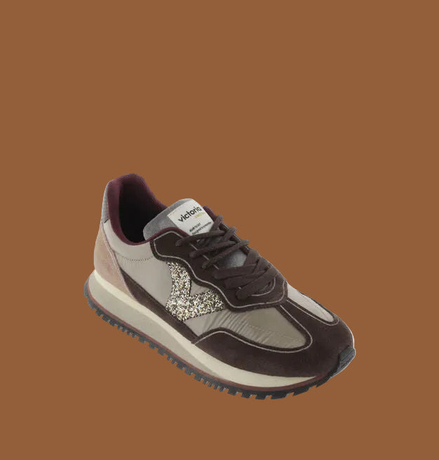 VICTORIA SNEAKERS 1157119 PLATINO MARRONE RUN  DONNA