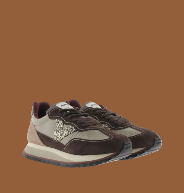 VICTORIA SNEAKERS 1157119 PLATINO MARRONE RUN  DONNA