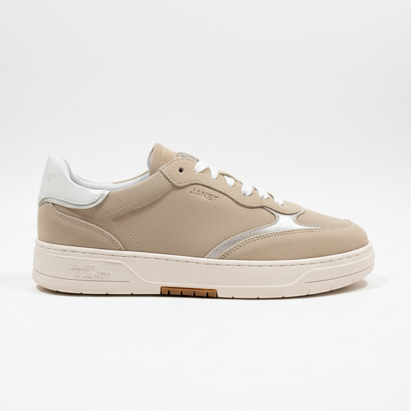 JANET & JANET SNEAKERS BEIGE-WHITE J-580 DONNA