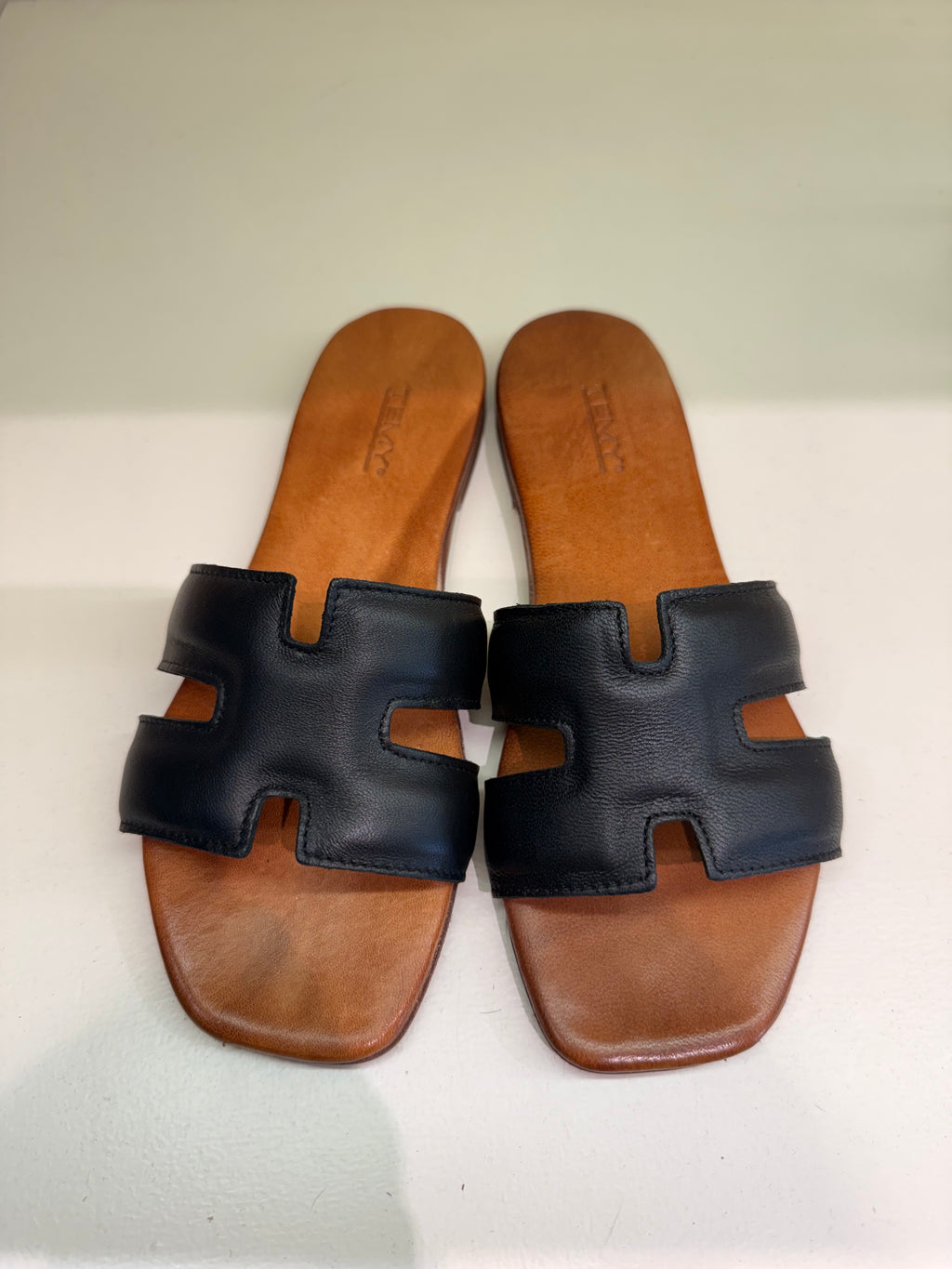 TEMY CIABATTINA HERMES NERO