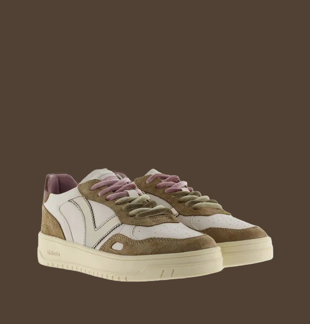 VICTORIA SNEAKERS 1257148 CUERO PLAT PELLE PIU'CAMOSCIO  DONNA