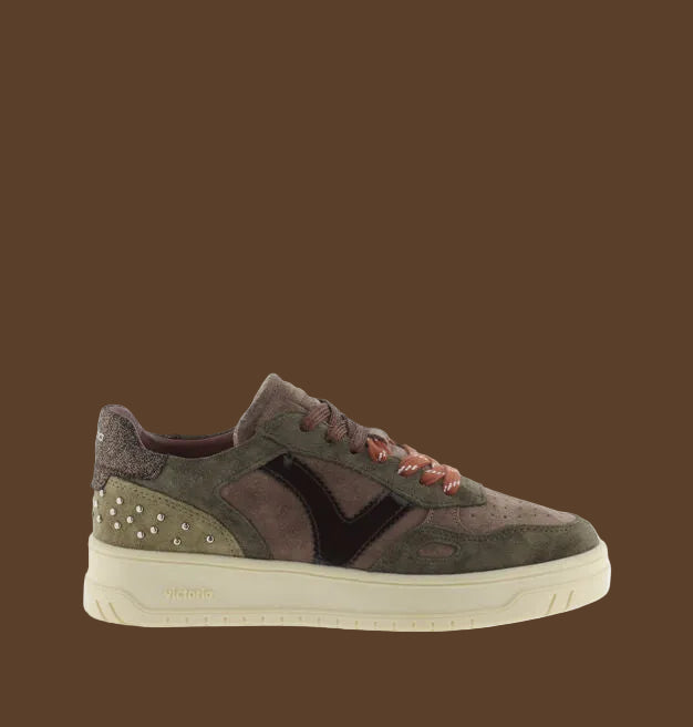 VICTORIA SNEAKERS 1257149 KAKI PLAT CAMOSCIO  DONNA