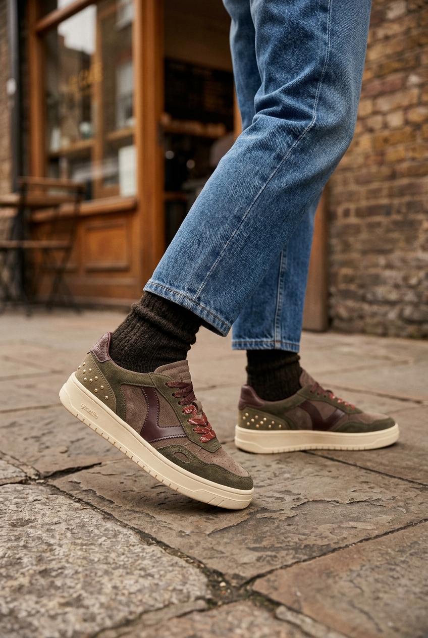 VICTORIA SNEAKERS * 1257149 KAKI PLAT CAMOSCIO  DONNA