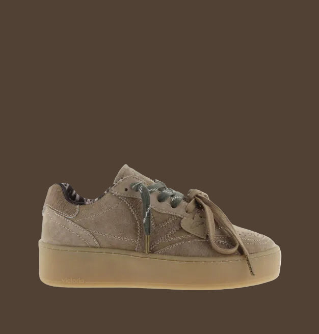 VICTORIA SNEAKERS 1265105 BEIGE PLAT CAMOSCIO  DONNA