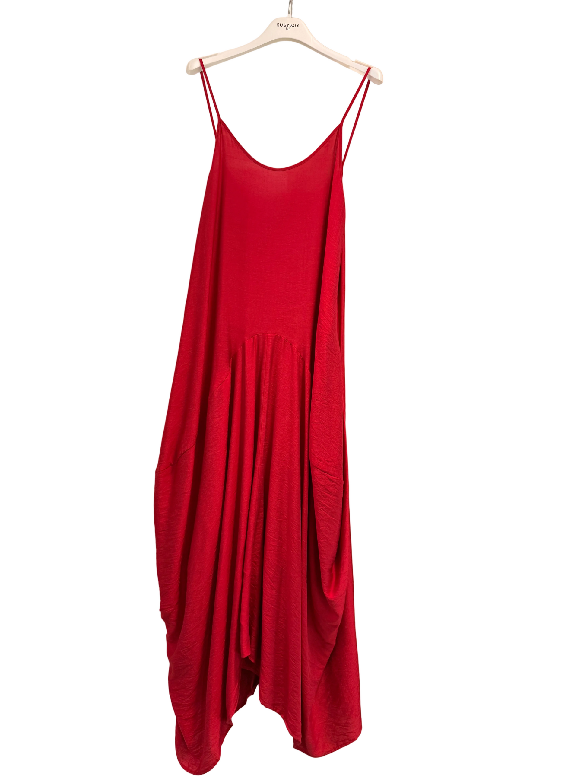 SUSY MIX ABITO DRAPPEGGIO ROSSO