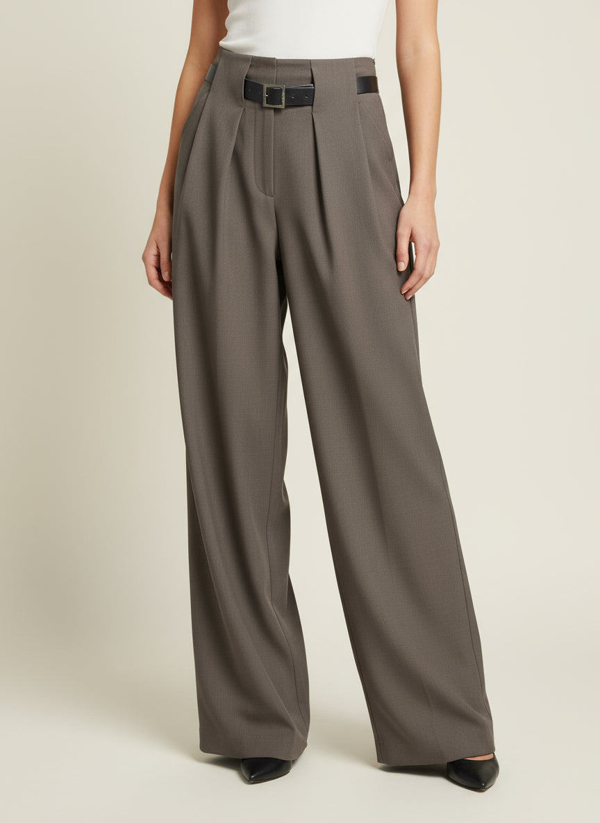 Pantalone con pinces marroni Vicolo