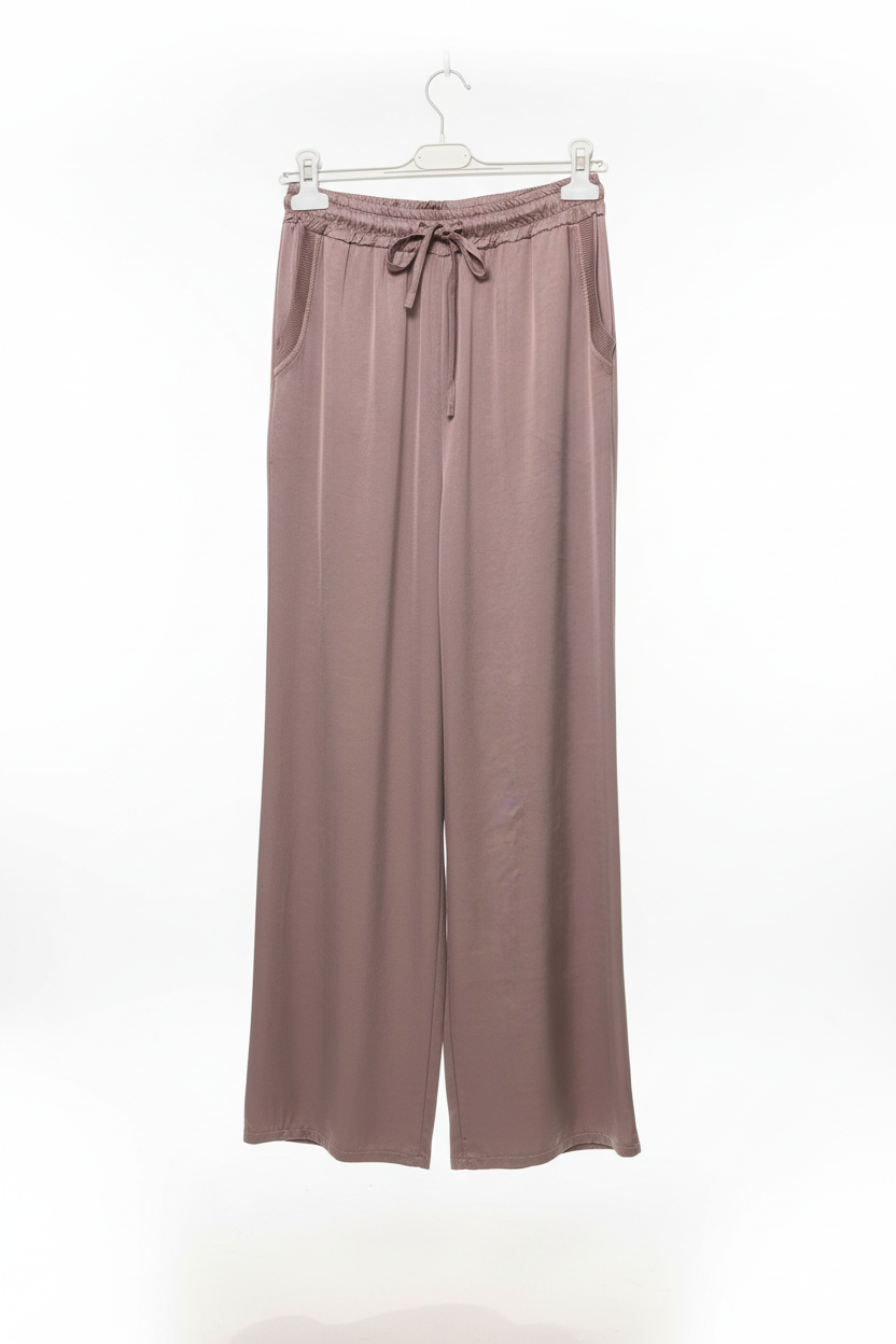 LINEAELLE PANTALONE RASO VISCOSA TORTORA 14570