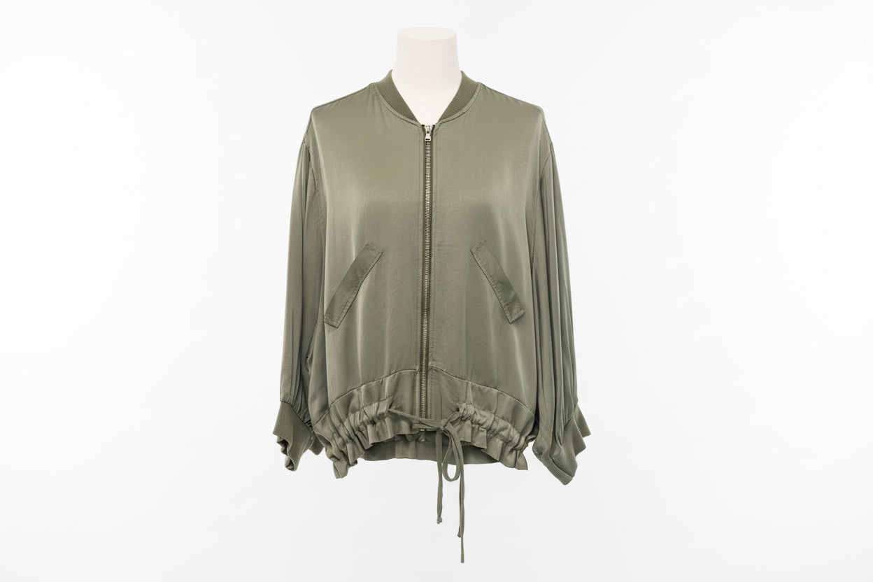 LINEAELLE BOMBER RASO VISCOSA VERDE MILITARE 13469