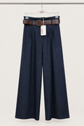 KONTATTO PANTALONE GESSATO BLU