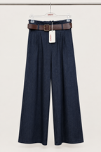KONTATTO PANTALONE GESSATO BLU