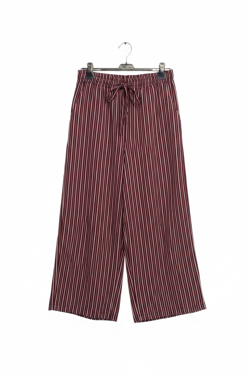 PANTALONE VICOLO BORDEAUX E BIANCHI RIGHE