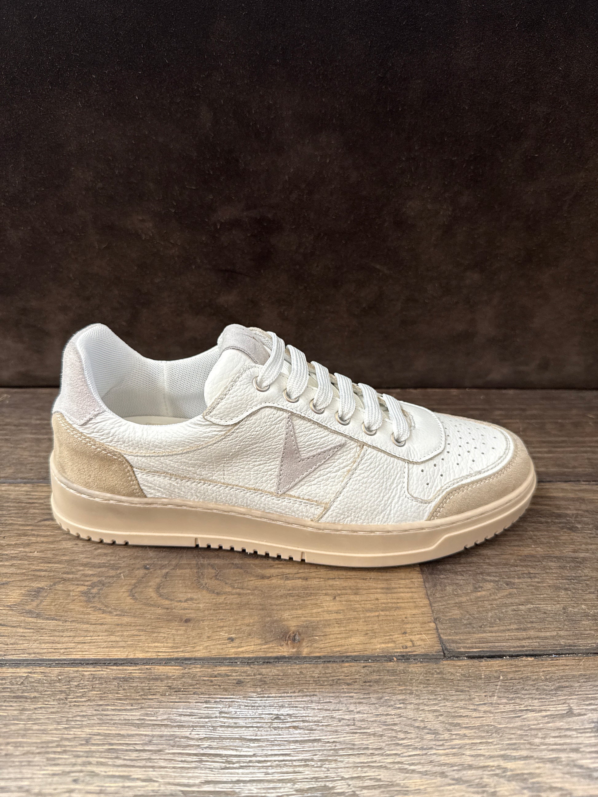 V2 SNEAKERS UOMO SNKVBICOLBI BEIGE+BIANCO