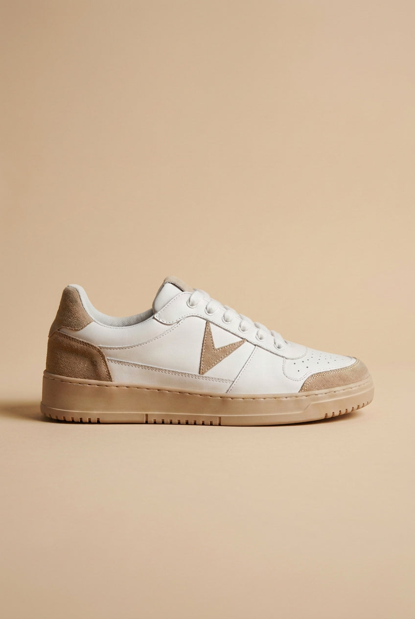 V2 SNEAKERS UOMO SNKVBICOLBI BEIGE+BIANCO