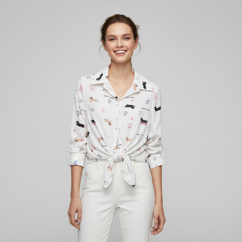 LINEAELLE CAMICIA PUPPY'S BIANCA