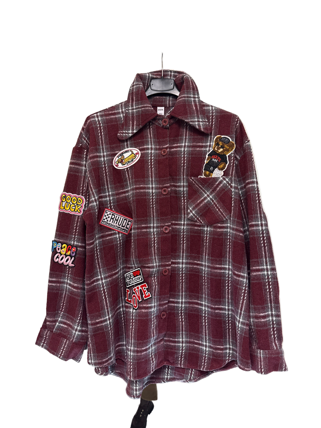 Camicia flanella patch bordo Lineaelle